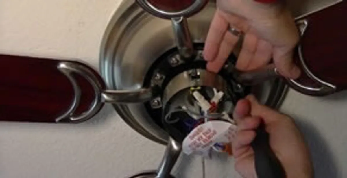 Ceiling fan installation with electrical wiring and mounting by professional electrician in Baltimore, MD
