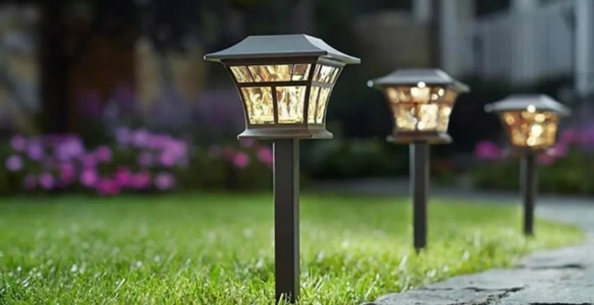 landscape lighting installation services with professionally installed pathway lights in Baltimore, MD