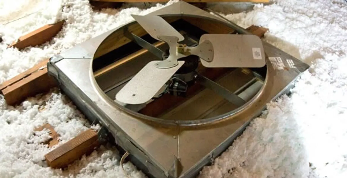 whole house fan installation services with attic-mounted ventilation unit in Baltimore, MD